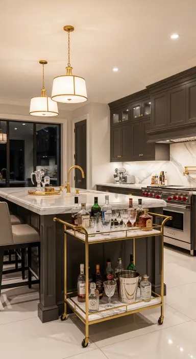 Kitchen Bar Cart Ideas 16