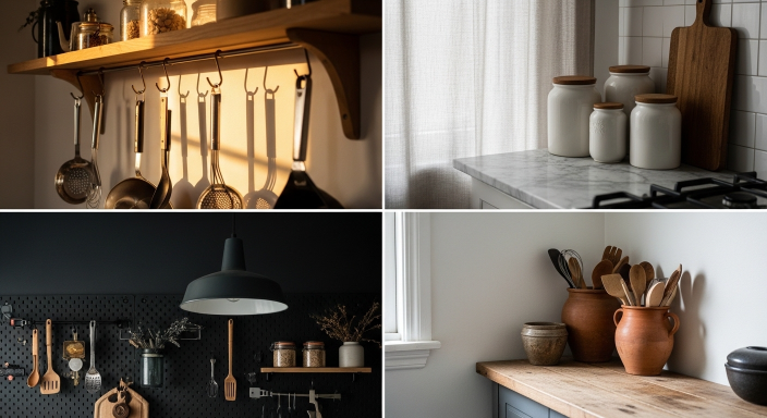 22 Jaw-Dropping Kitchen Utensil Decor Displays That Look Intentional