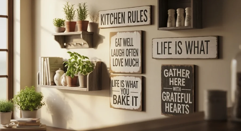 Vintage Wooden Sign Wall