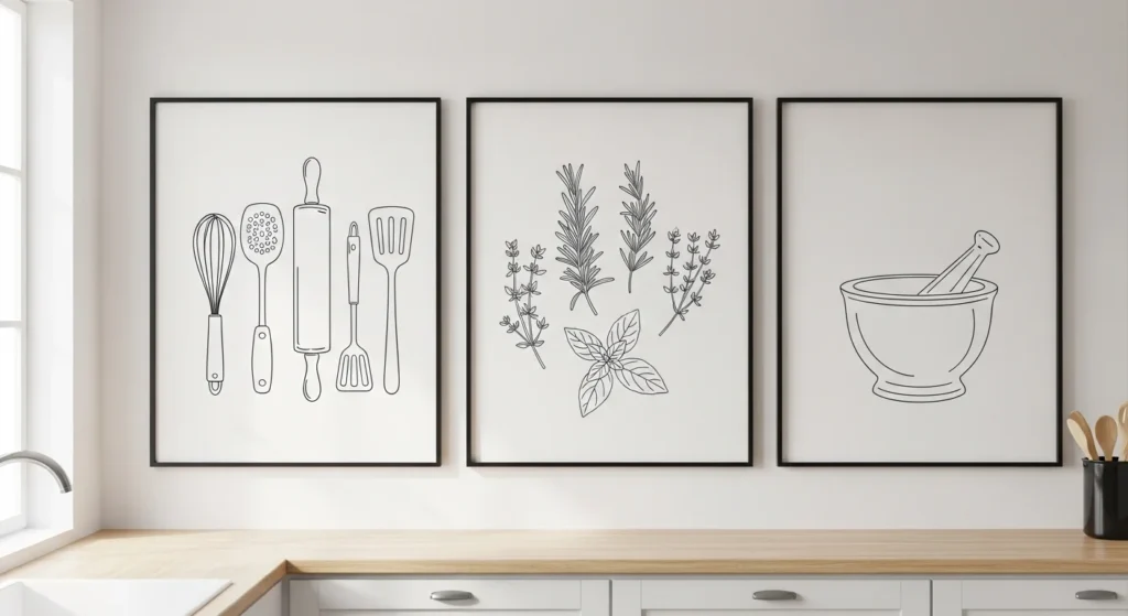 Minimalist Line Drawing Wall