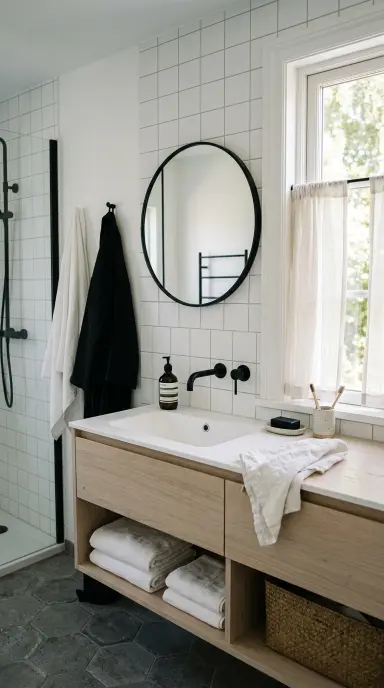 Black and White Bathroom 7
