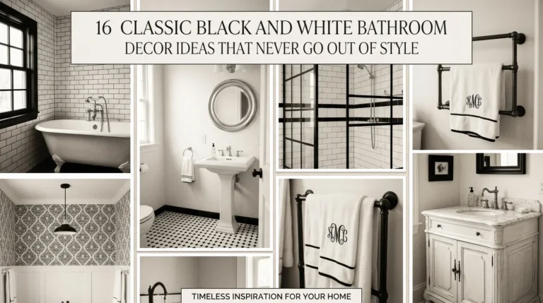 16 Classic Black and White Bathroom Decor Ideas That Never Go Out of Style 