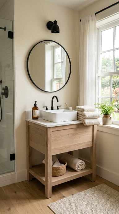 Charming Farmhouse Bathroom10