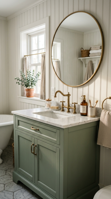Charming Farmhouse Bathroom11