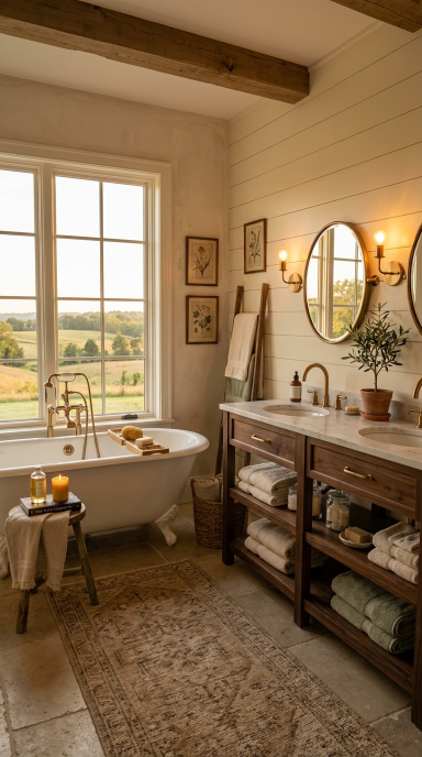 Charming Farmhouse Bathroom19