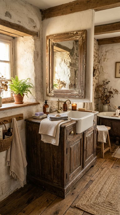 Charming Farmhouse Bathroom20