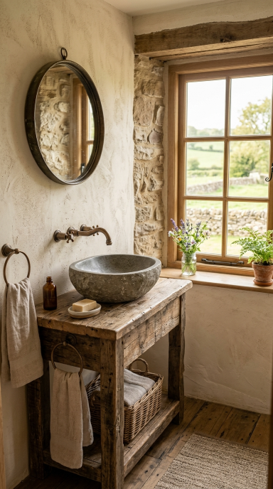 Charming Farmhouse Bathroom4