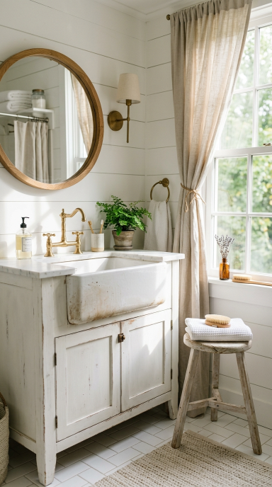 Charming Farmhouse Bathroom5