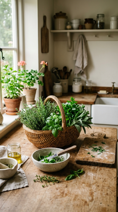 Kitchen Decor With Herbs15