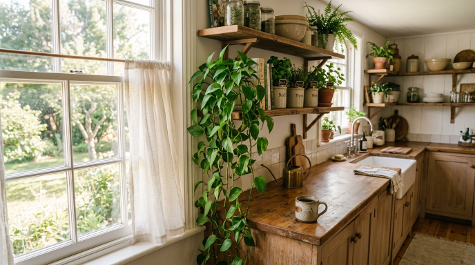 Kitchen Decor With Plants0