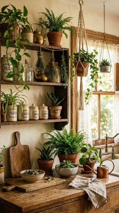 Kitchen Decor With Plants11