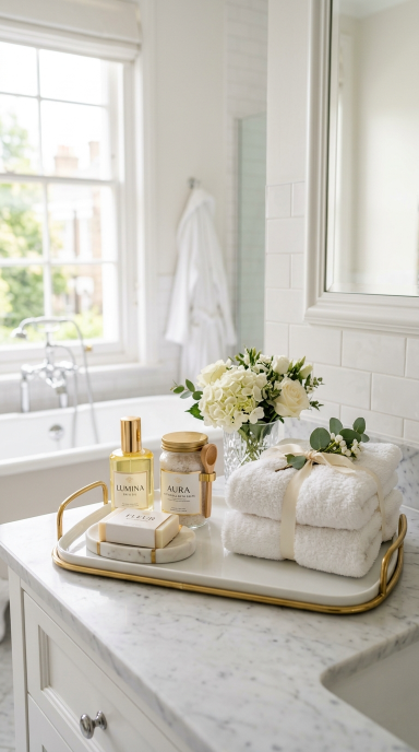 Luxe Bathroom Tray Decor8