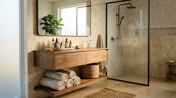 Sleek Modern Bathroom0