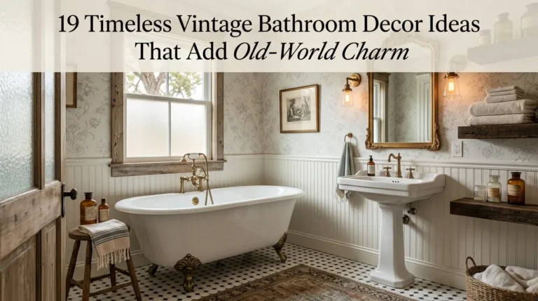 19 Timeless Vintage Bathroom Decor Ideas That Add Old-World Charm 